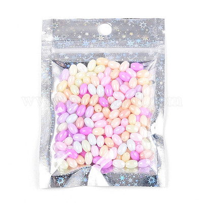 Блестящая голографическая звезда пластиковая упаковка инь-ян пакеты с застежкой-молнией OPP-N002-02I-1