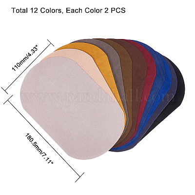 Wholesale PandaHall 24pcs 12 Colors Iron On Patches 7x4.3” Jean Repair  Patches Clothing Repair Patch Kit Sew On Knee Patches for Sweatshirt Loose  T Shirt Blouses Tops Accessories 