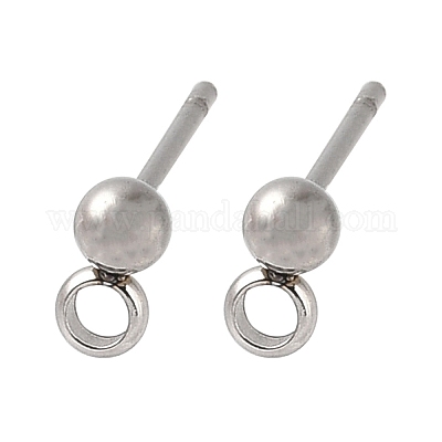 Фурнитура для сережек-гвоздиков с шариковым штифтом из нержавеющей стали 304 X-STAS-Z035-01P-G-1