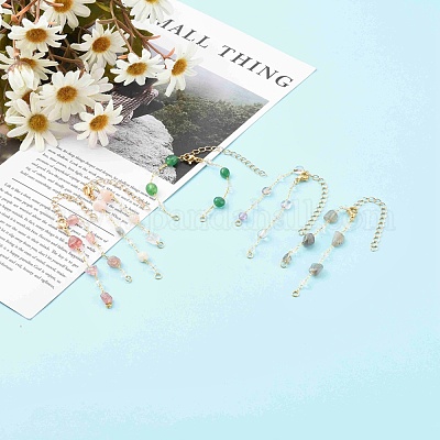 Самородки украшения из натуральных драгоценных камней из бисера AJEW-JB00953-1