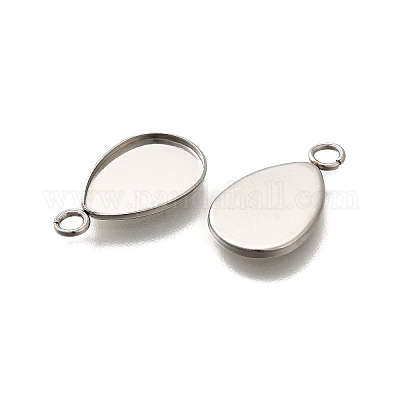 Оправы для подвесок из нержавеющей стали 304 с кабошонами STAS-F311-07P-1