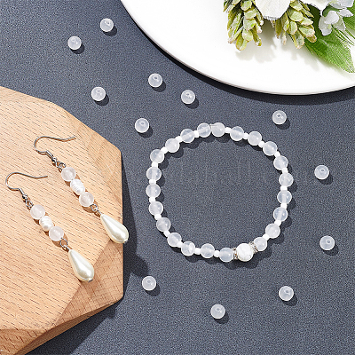 1 нить бусины из натурального селенита&nbsp;G-AR0005-51-1