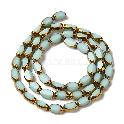 Стеклянные бусины с гальваническим покрытием  X-EGLA-P061-02A-11-1