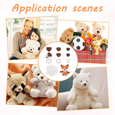 36 набор из 3-х видов сердечек с флокированными и пластиковыми носами для поделок FIND-GO0002-16A-1