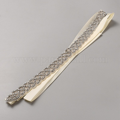 Тканевые ремни-цепочки со стразами&nbsp;AJEW-WH0314-520-1