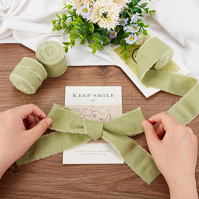 綿の素朴な擦り切れた縁のリボン ウッドスプール付きタッセルフリンジ