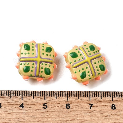 Стеклянные бусины из искусственного нефрита GLAA-L051-03B-1