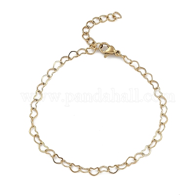 Браслеты из цепочек из нержавеющей стали 304 для женщин BJEW-G725-08G-1