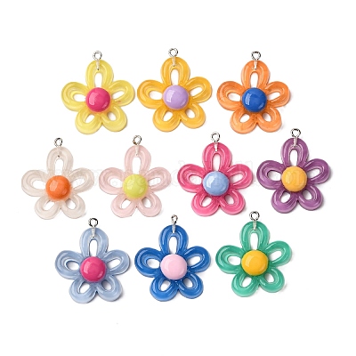 Прозрачные смоляные подвески RESI-P045-04P-M-1