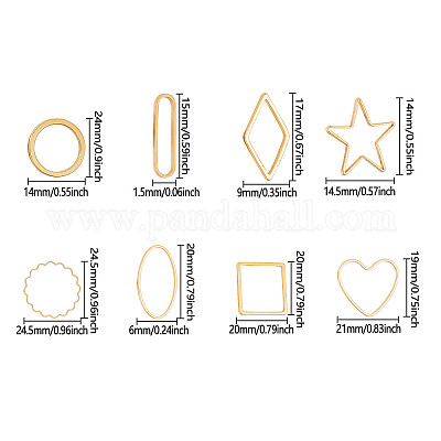 Латунные соединительные колечки KK-BC0005-21G-1