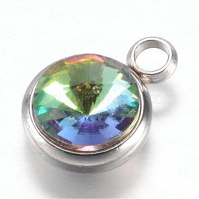 Подвески из нержавеющей стали 304 со стразами STAS-G082-12-1