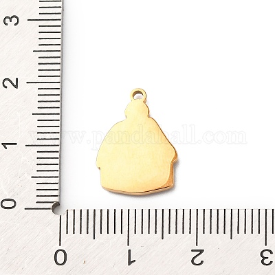 Рождественские эмалевые подвески из нержавеющей стали 304 STAS-B112-02G-06-1