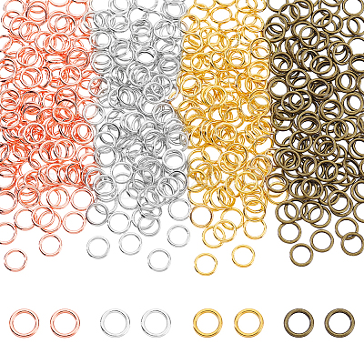 4 цвет сплав закрытые соединительные кольца FIND-GA0006-89A-1