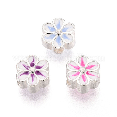 925 бусина из стерлингового серебра с эмалью STER-T008-35M-1