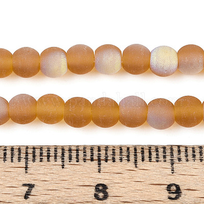 Матовые прозрачные стеклянные бусины GLAA-T032-T4mm-MBB23-1