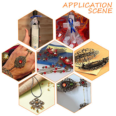 30 шт. 5-х цветные латунные филигранные соединительные звенья KK-PH0003-36-1