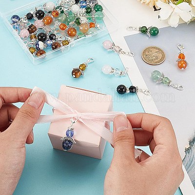 Украшение подвески из натурального драгоценного камня ангела HJEW-GO00033-1