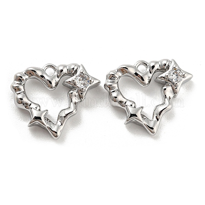 Латунные микро проложить кубического циркония подвески X-KK-E090-06P-1