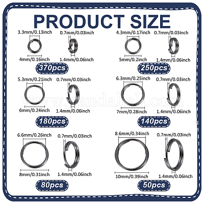 1070шт железные разрезные кольца FIND-PH0023-29-1