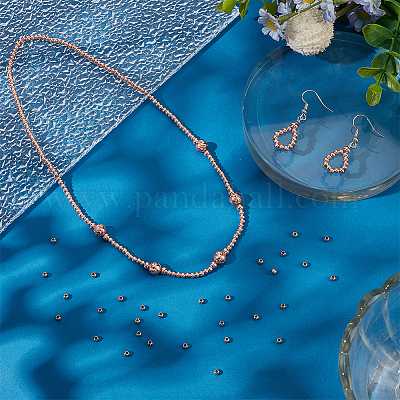 300 шт. латунные распорные бусины для покрытия стойки KK-PH0012-43A-RG-1