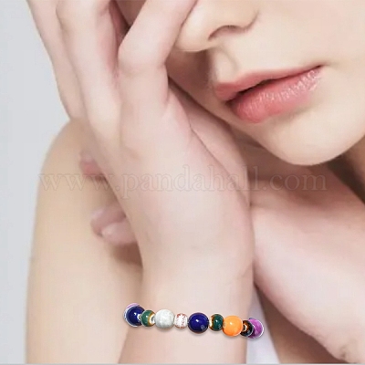 50шт 10 цвета фарфоровые бусины ручной работы PORC-YW0001-11-1