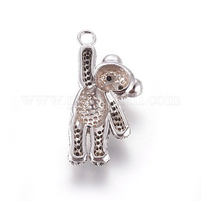 Латунные микро проложить кубического циркония подвески ZIRC-L075-08A-P-1