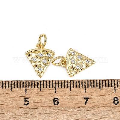 Латунные микропаве прозрачные кубические циркониевые подвески KK-A269-35G-1