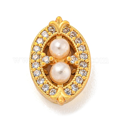 Латунные микропаве из прозрачного кубического циркония KK-Z072-10G-1