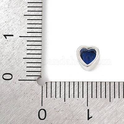 925 бусина в форме сердца из стерлингового серебра с кубическим цирконием STER-F060-03S-02-1