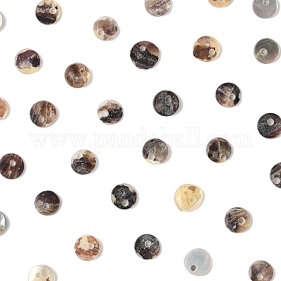 120 шт. подвески из натуральной ракушки акойя SHEL-FS0001-15-1