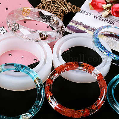 Diy Crystal Gel Dropper Epoxy Resin Bangle Mold Handmade C-shaped