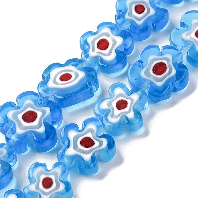 Ручной работы millefiori стеклянные бусины нитки LAMP-G164-08C-1