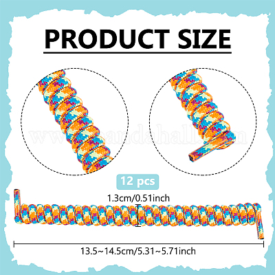 Шнурки из полиэстера и латекса с пружинами DIY-WH0723-030D-1