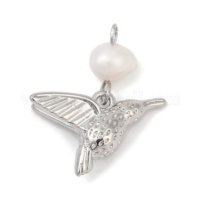 Подвески из натурального пресноводного жемчуга и латуни KK-U062-03P-1