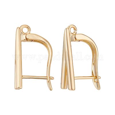 5 пара серег-колец с V-образным креплением из латуни с покрытием KK-ME0002-47-1