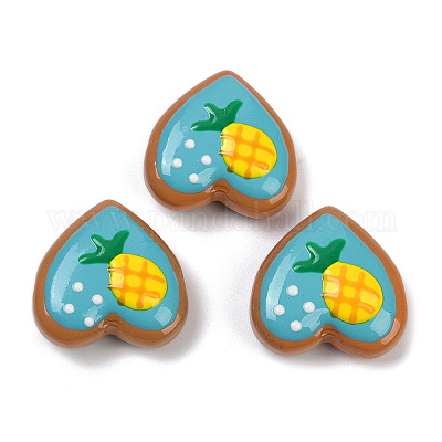 Нити бусин-лэмпворк в форме сердца ручной работы LAMP-P069-04A-05-1