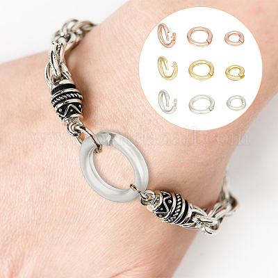 6 шт. 6 стиля 925 открытых соединительных кольца из стерлингового серебра STER-GO0001-17-1