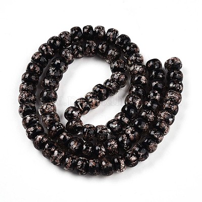 Светящиеся стеклянные бусины ручной работы из золотой фольги FOIL-N029-02A-01-1