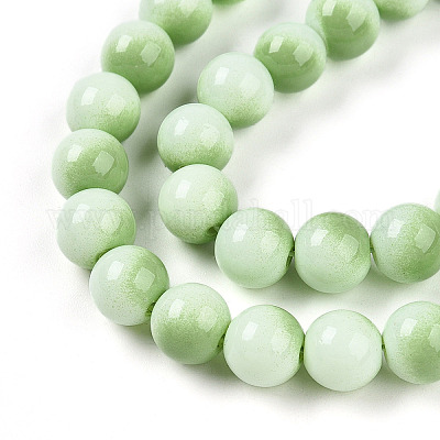 Выпечка окрашенные стеклянные бусины пряди X1-DGLA-N012-8mm-04-1