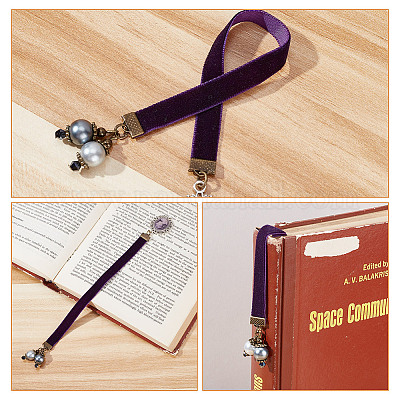 Закладки из бархатной ленты AJEW-DR00004-1