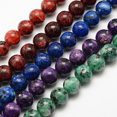 Натуральные нити бус из ларвикита G-E382-8mm-M-1