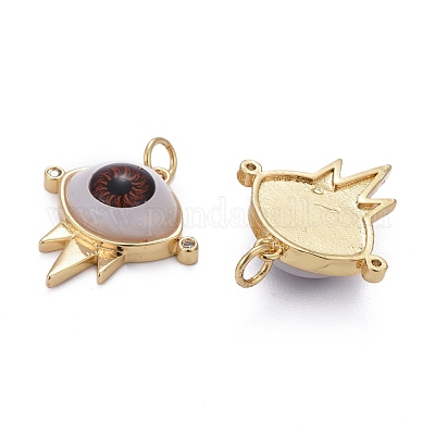 Латунные микропаве прозрачные подвески с фианитом ZIRC-Z011-34A-1