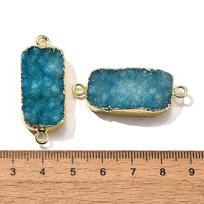 Подвески-коннекторы из натурального окрашенного кварцевого кристалла G-K189-02LG-01-1