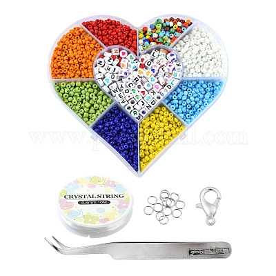 Набор для изготовления украшений с буквами и бисером своими руками DIY-YW0005-21-1