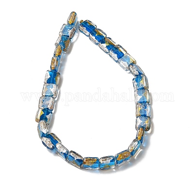 Бусины ручной работы из золотой и серебряной фольги в технике лэмпворк FOIL-C001-01B-08-1