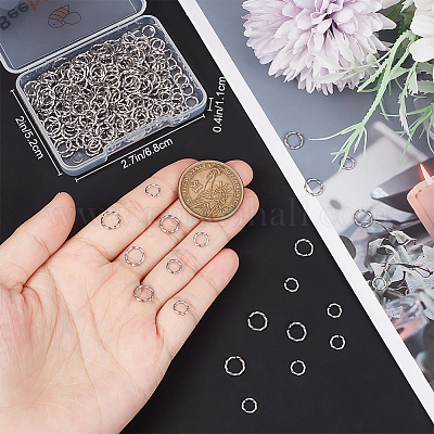 300 шт. 2 стиля витых соединительных колец из нержавеющей стали 304 STAS-BBC0002-96-1