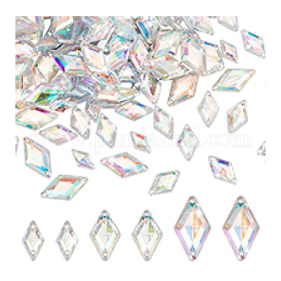 300 шт. 3 стиля акриловые пришивные стразы MACR-PH0001-76B-1