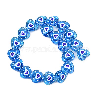 Бусы лэмпворк ручной работы LAMP-R004-06B-09-1