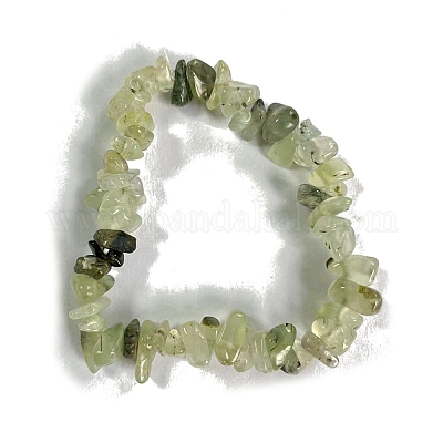 Bracelets élastiques de prehnite naturel&nbsp;PW-WG56138-12-1