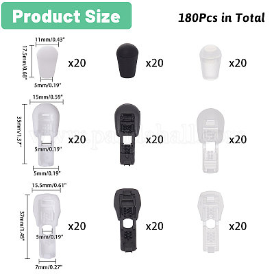 180 шт. 9 пластиковых наконечника для шнура KY-CA0001-56-1